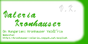 valeria kronhauser business card